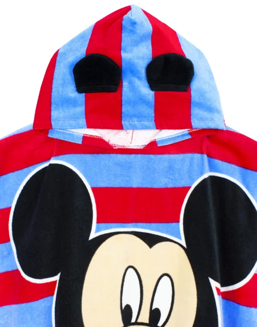 Vanilla Underground Disney Unisex Kids Red Mickey Mouse Poncho Towel (One Size) - One Size Image 4
