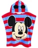 Vanilla Underground Disney Unisex Kids Red Mickey Mouse Poncho Towel (One Size) - One Size Image 1