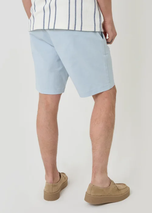 Threadbare Light Blue Cotton Regular Fit Stretch Chino Shorts - 36 Image 2