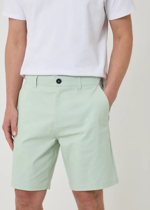 Threadbare Mint Cotton Regular Fit Stretch Chino Shorts - 36 Image 4