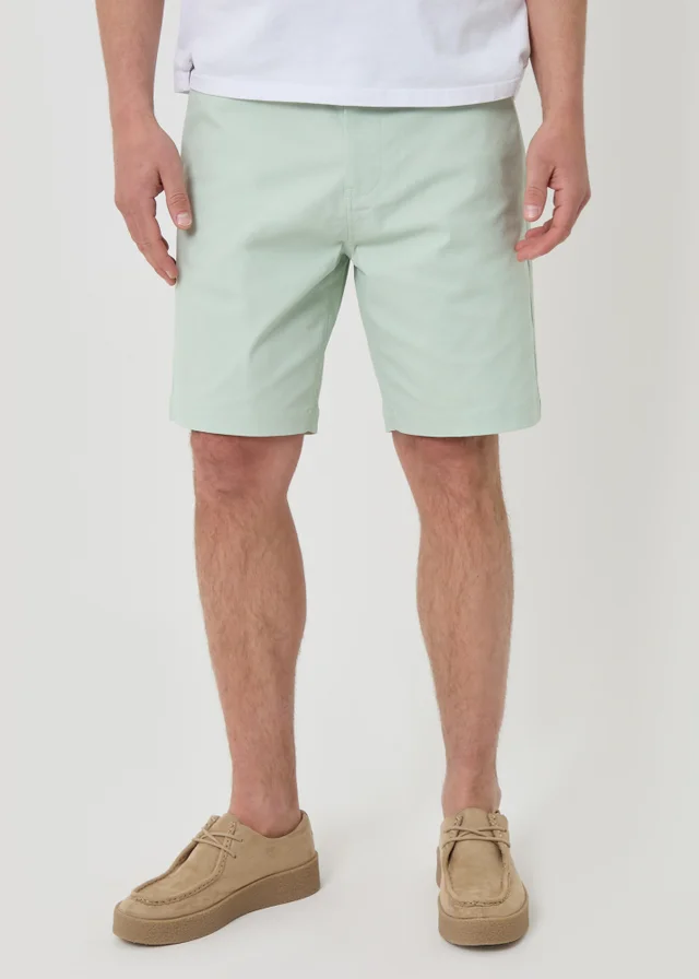 Threadbare Mint Cotton Regular Fit Stretch Chino Shorts