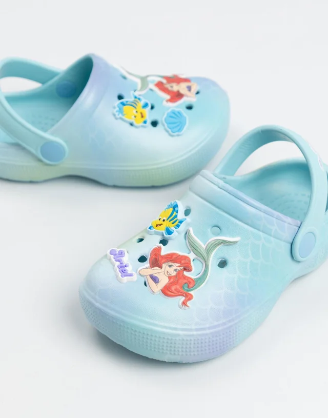 Vanilla Underground Disney The Little Mermaid Girls Blue Ariel Clogs (6-12 UK Child)