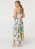 Izabel London White Tropical Print Cami Strap Maxi Dress - 8 Image 3