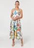 Izabel London White Tropical Print Cami Strap Maxi Dress - 8 Image 1