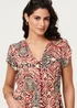 Izabel London Red Printed Cap Sleeve Midi Dress - 16 Image 4