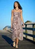 Yumi Brown Tile Print Maxi Dress With Bead Details - 16 Image 1