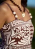 Yumi Brown Tile Print Maxi Dress With Bead Details - 16 Image 3