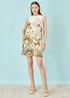 Yumi Ivory Jungle Print Viscose Shift Dress - 10 Image 2
