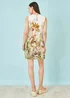 Yumi Ivory Jungle Print Viscose Shift Dress - 10 Image 3