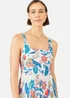 Yumi Blue Boho Block Print Tiered Maxi Dress - 12 Image 3