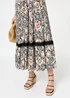 Izabel London Stone Mosaic Print Lace Cap Sleeve Maxi Dress - 10 Image 5