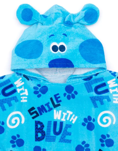 Vanilla Underground Blue's Clues & You! Unisex Kids Blue Poncho Towel (One Size) - One Size Image 3