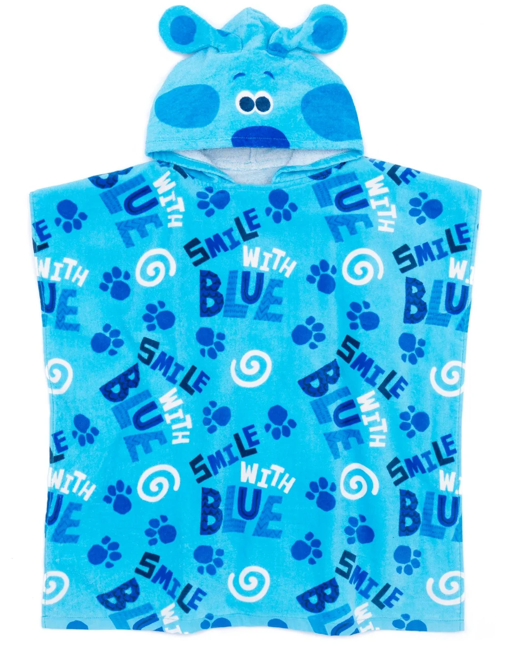 Vanilla Underground Blue's Clues & You! Unisex Kids Blue Poncho Towel (One Size) - One Size Image 1