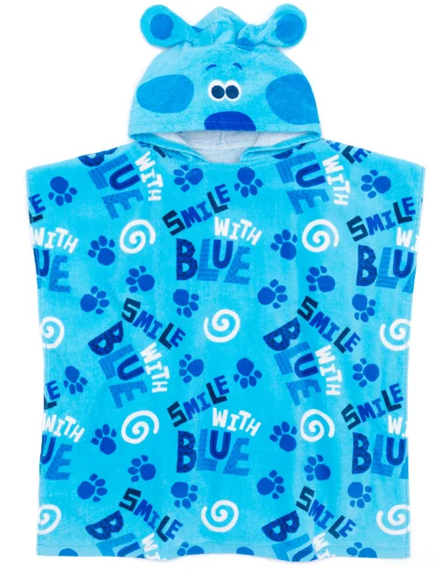 Vanilla Underground Blue's Clues & You! Unisex Kids Blue Poncho Towel (One Size) - One Size Image 1