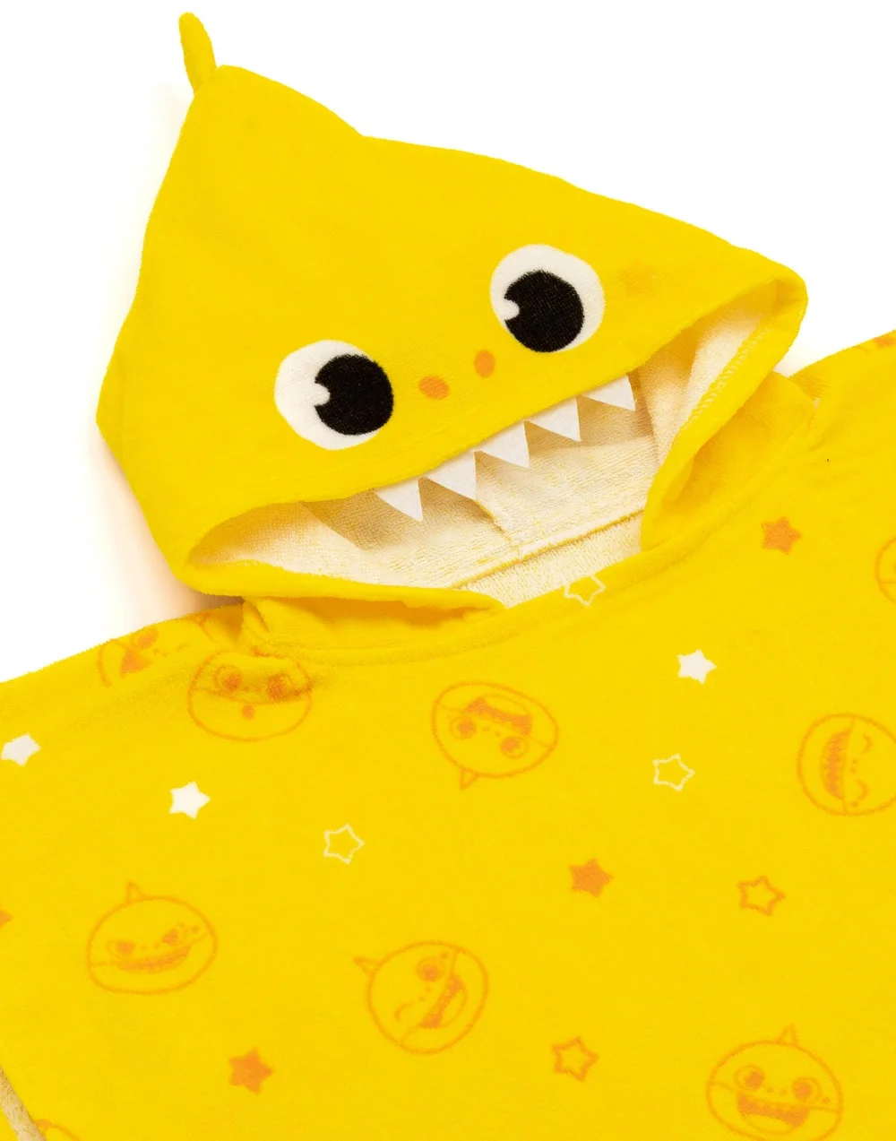 Vanilla Underground Baby Shark Unisex Kids Multicoloured Novelty Character 3D Hood Poncho Towel (One Size) - One Size Image 3