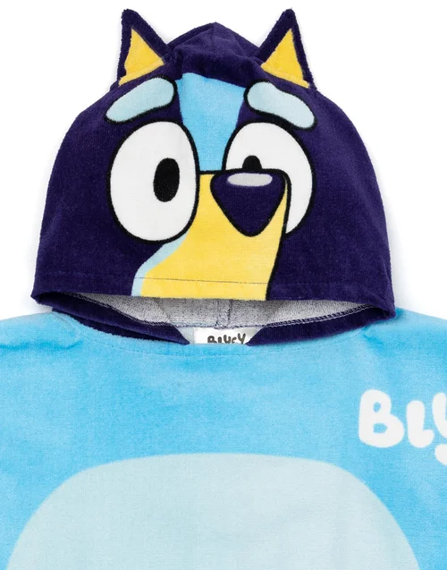Vanilla Underground Bluey Unisex Kids Blue Poncho Towel (One Size) - One Size Image 3