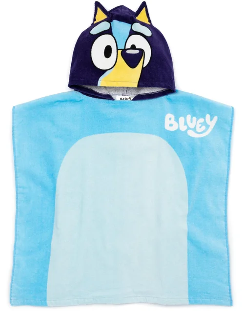 Vanilla Underground Bluey Unisex Kids Blue Poncho Towel (One Size) - One Size Image 1