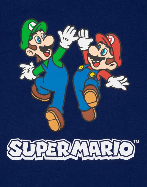 Vanilla Underground Nintendo Boys Blue Super Mario Pyjama Set (4-14 Years) - 4-5 Yrs Image 3