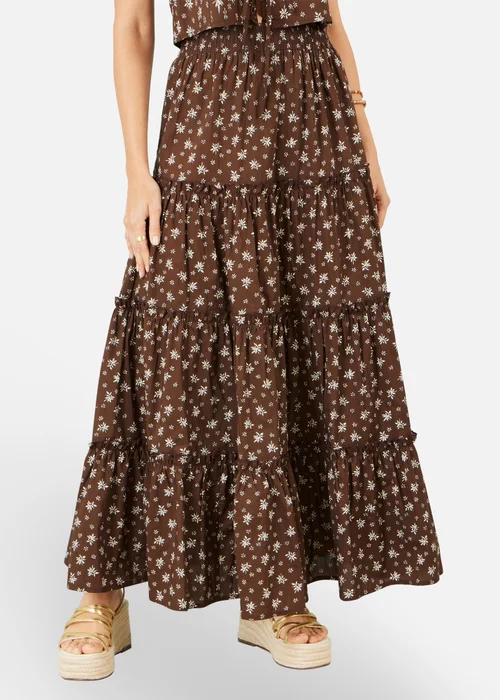 Yumi Brown Daisy Print Maxi Skirt - 14 Image 2
