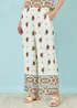 Yumi Ivory Paisley Wide Leg Trousers - 12 Image 1