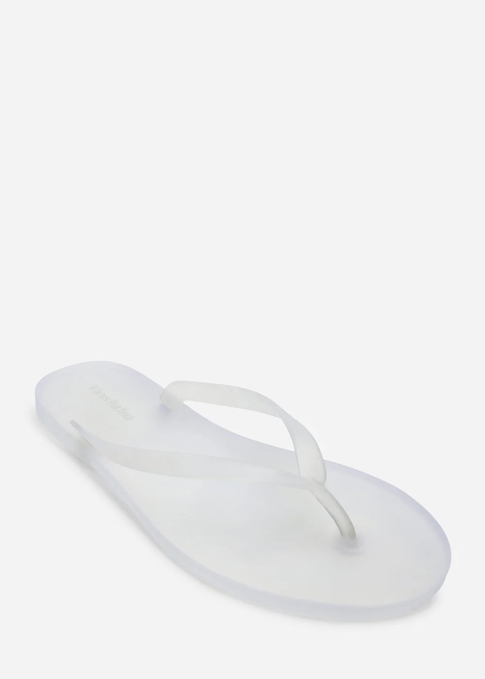 Where's That From Kailany White Matte Jelly Thong Flip Flop Sandals - 5 Image 3