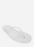 Where's That From Kailany White Matte Jelly Thong Flip Flop Sandals - 5 Image 3