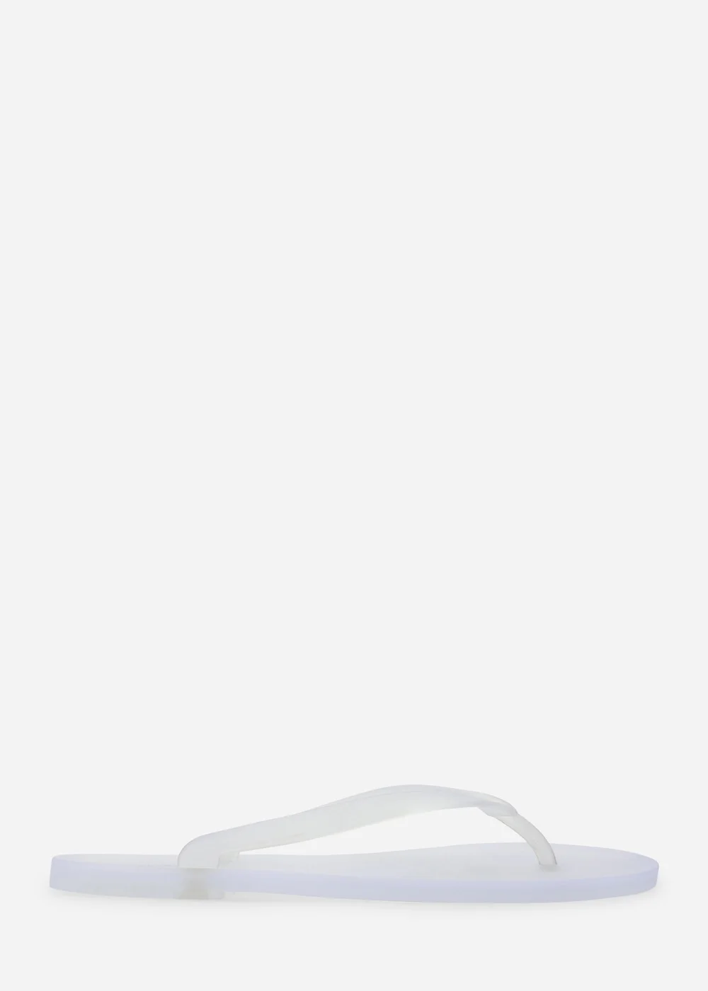 Where's That From Kailany White Matte Jelly Thong Flip Flop Sandals - 5 Image 2
