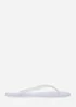 Where's That From Kailany White Matte Jelly Thong Flip Flop Sandals - 5 Image 2