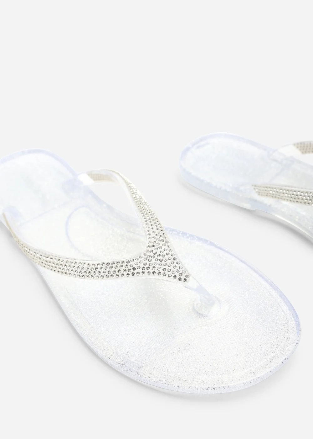 Where's That From Giuliana Clear Glitter Toe Post Flip Flops - 5 Image 5