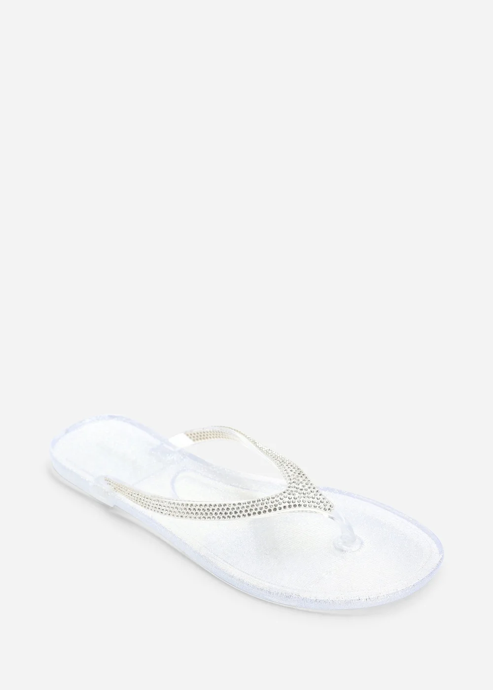 Where's That From Giuliana Clear Glitter Toe Post Flip Flops - 5 Image 3