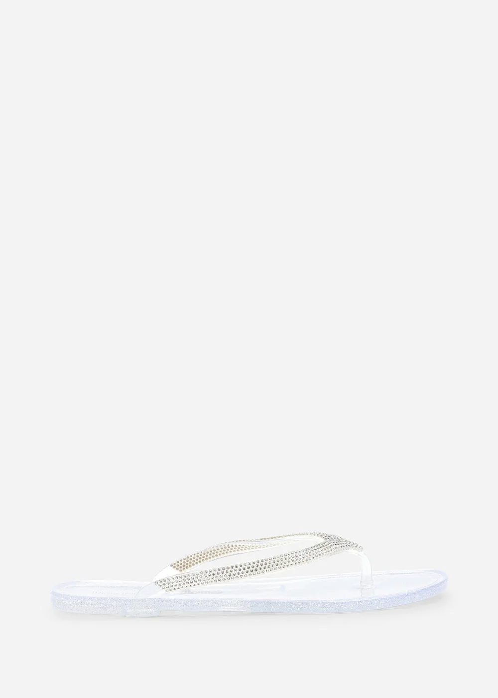 Where's That From Giuliana Clear Glitter Toe Post Flip Flops - 5 Image 2