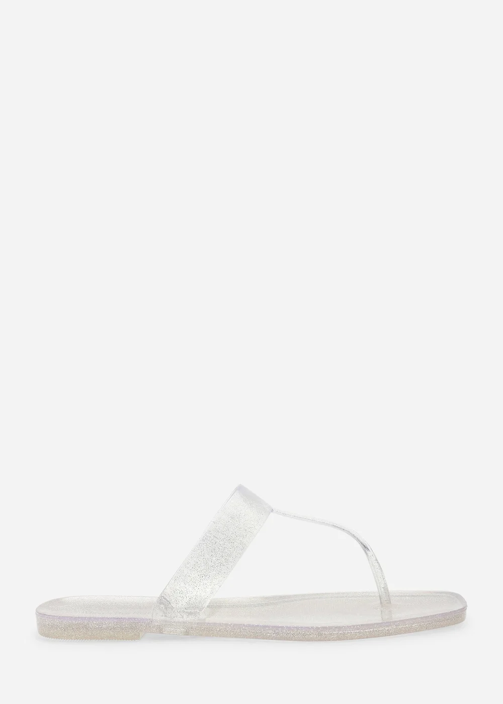 Where's That From Rosalyn Clear Glitter Thong Flip Flop Sandals - 5 Image 2