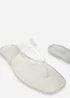 Where's That From Rosalyn Clear Glitter Thong Flip Flop Sandals - 5 Image 5