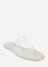 Where's That From Rosalyn Clear Glitter Thong Flip Flop Sandals - 5 Image 3
