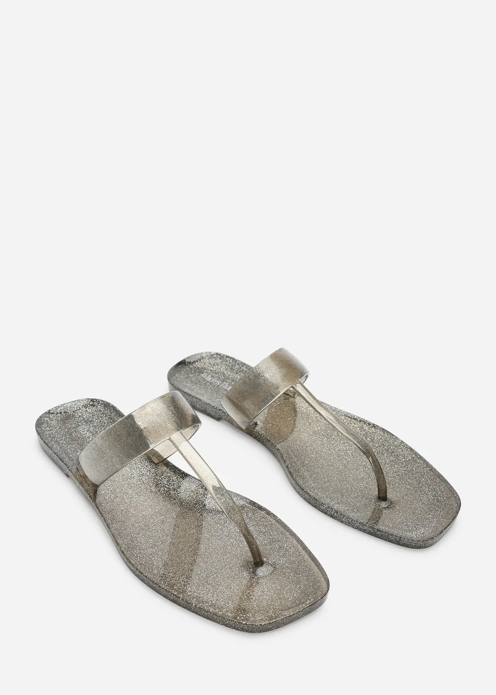 Where's That From Rosalyn Smoke Glitter Thong Flip Flop Sandals - 4 Image 4