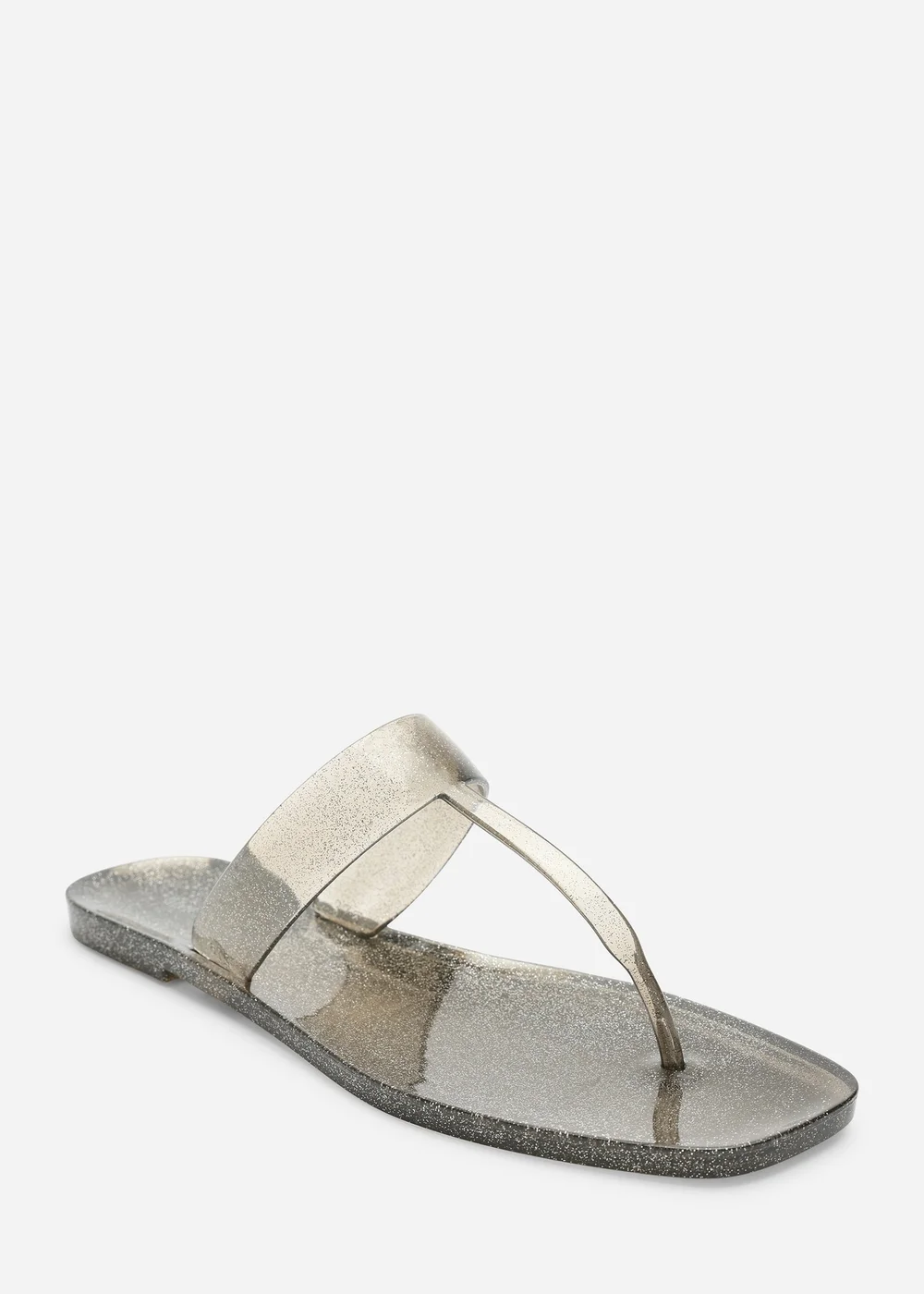 Where's That From Rosalyn Smoke Glitter Thong Flip Flop Sandals - 4 Image 3