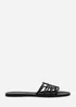 Where's That From Emiliana Black Matte Cut Out Jelly Flat Sandals - 6 Image 2