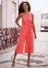 Yumi Red Gingham Button Through Jumpsuit - 10 Image 1