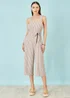 Yumi Brown Stripe Strappy Jumpsuit - 12 Image 2