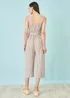 Yumi Brown Stripe Strappy Jumpsuit - 12 Image 3