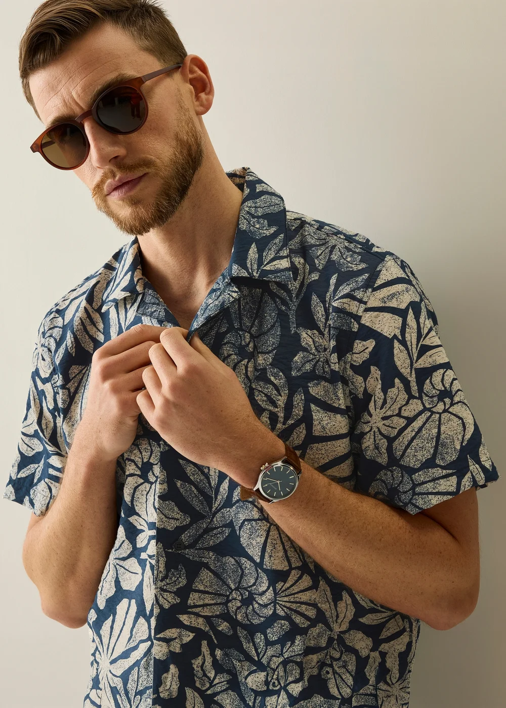 Regatta Abstract Seascape Coral Navy Tulum Lightweight Shirt - 3XL Image 4