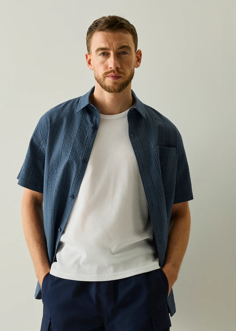 Regatta Navy Camilo Lightweight Shirt - L Image 1