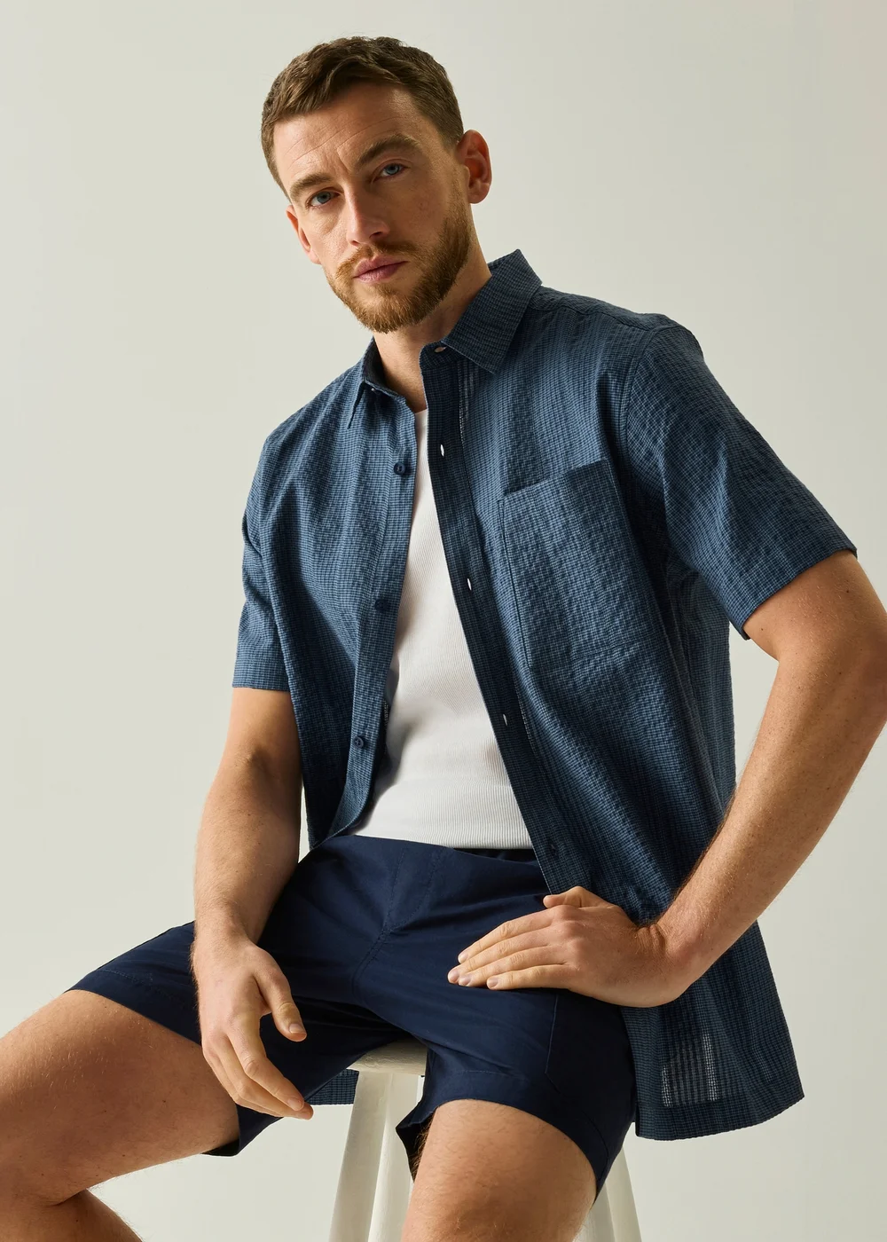 Regatta Navy Camilo Lightweight Shirt - L Image 6