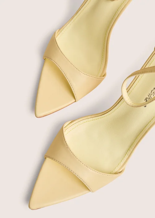 Public Desire Kelisa Lemon Pu Pointed Toe Barely There Stiletto High Heels - 9 Image 4