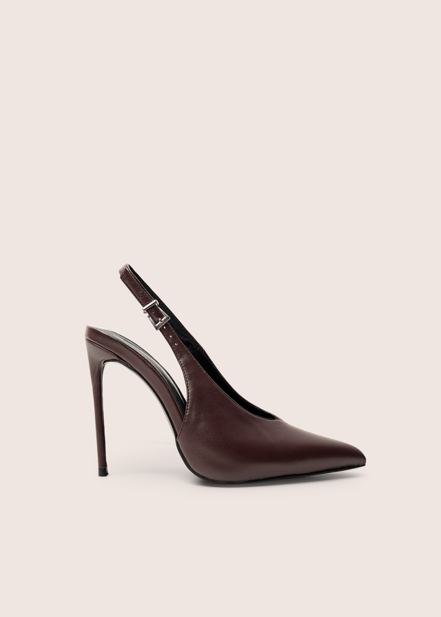 Public Desire Tatti Burgundy Slingback Court Heel