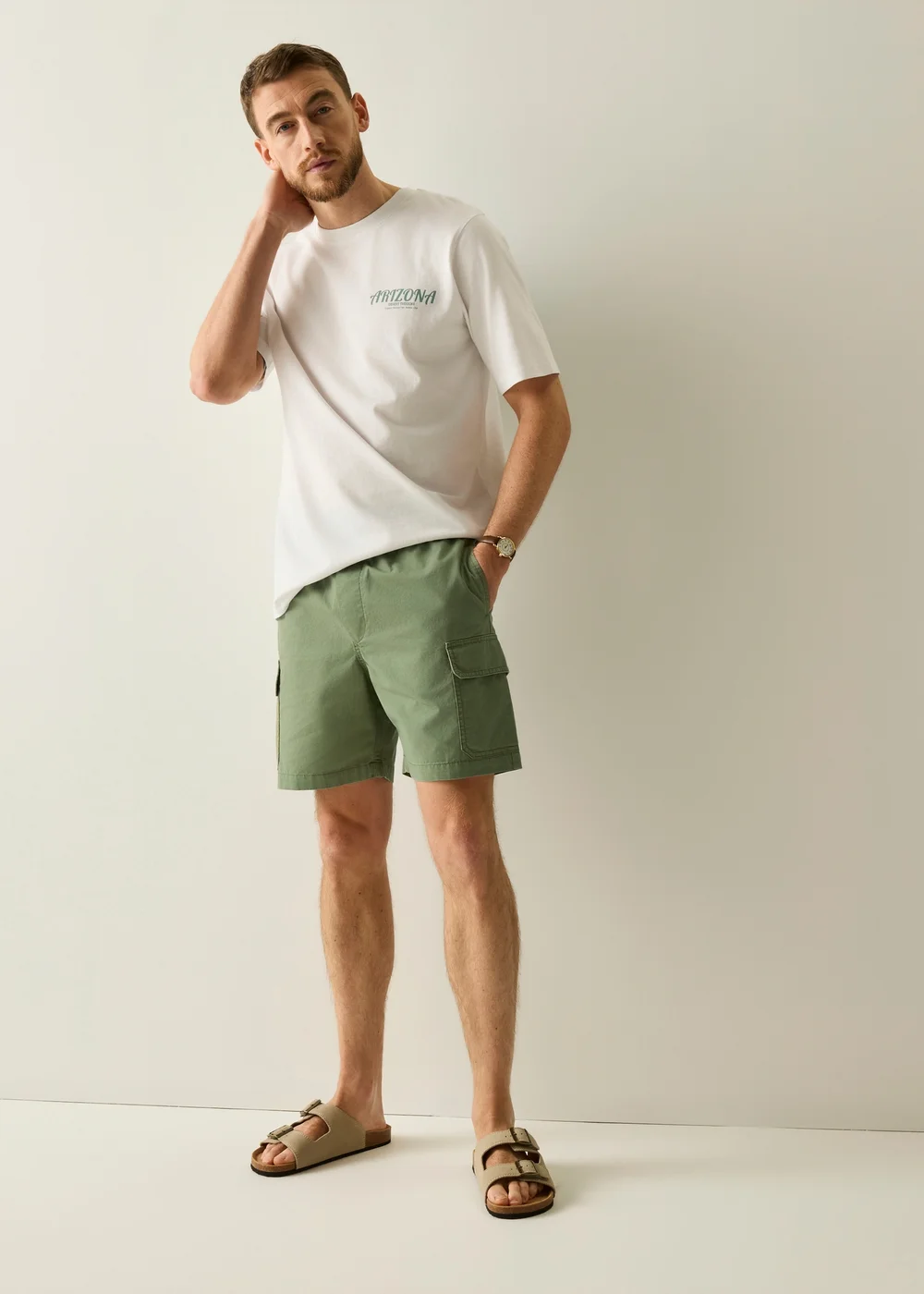 Regatta Oil Green Bavaro Shorts - XL Image 1