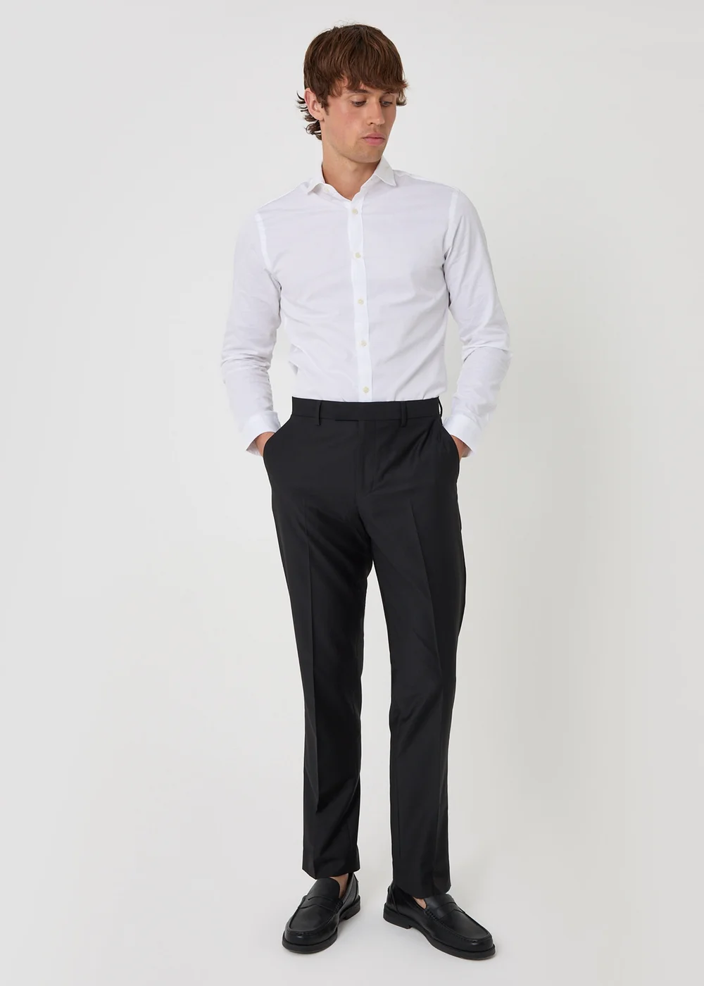 Threadbare Black Slim Fit Suit Trousers - 34 Image 3