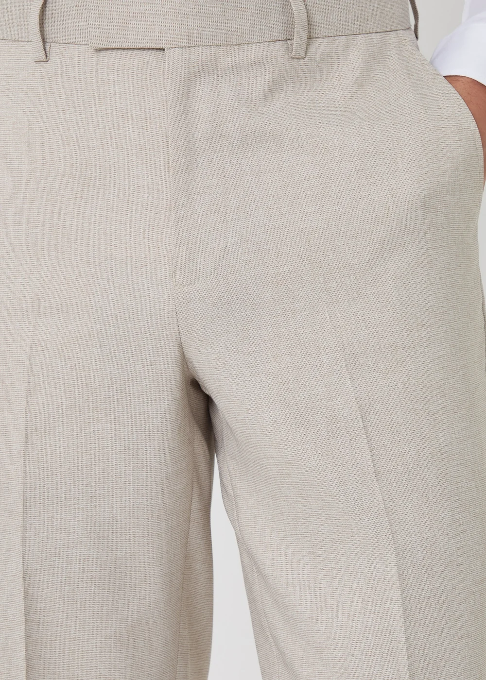 Threadbare Stone Tailored Fit Lightweight Suit Trousers - 34 Image 4