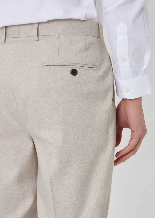 Threadbare Stone Tailored Fit Lightweight Suit Trousers - 34 Image 5