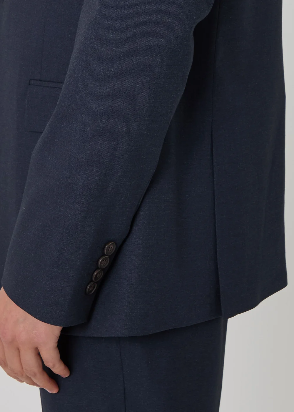 Threadbare Navy Regular Fit Single Breasted Blazer - 46 Chest R Image 5